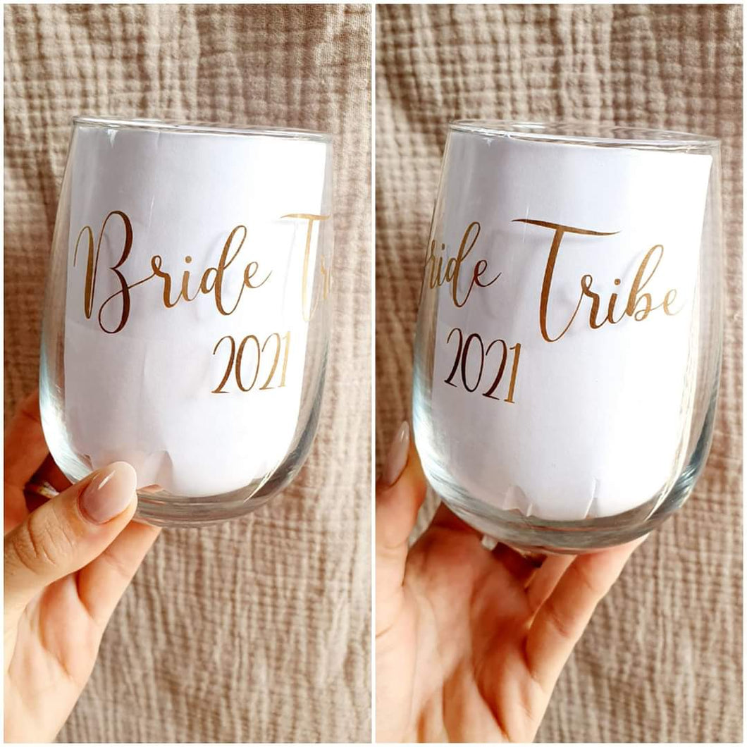 Bride Tribe Wine Glass